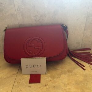 100% AUTHENTIC Red Gucci Soho purse